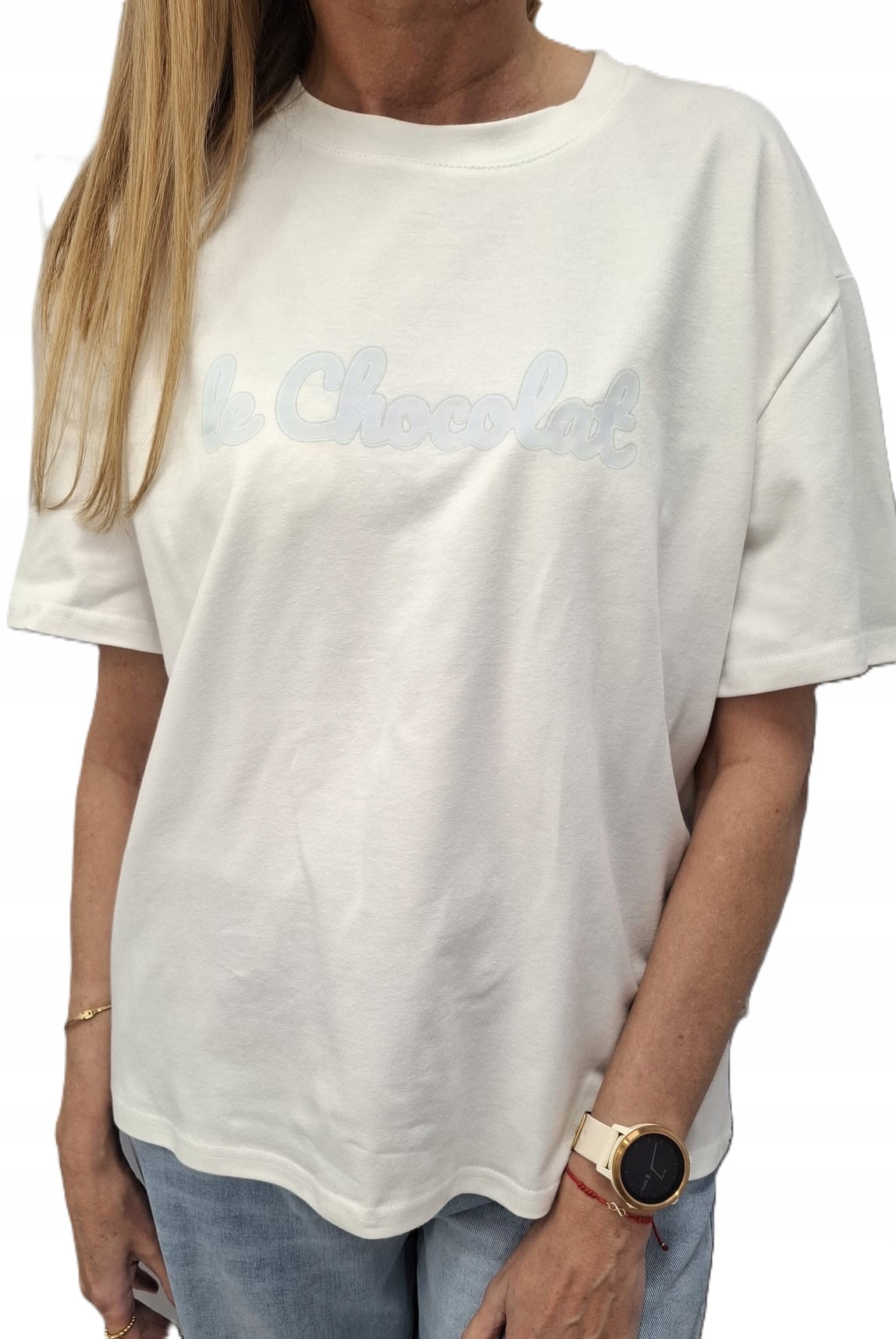 Nooda Tričko s potiskem Le Chocolat Bílá Modrá 40/L Novinka