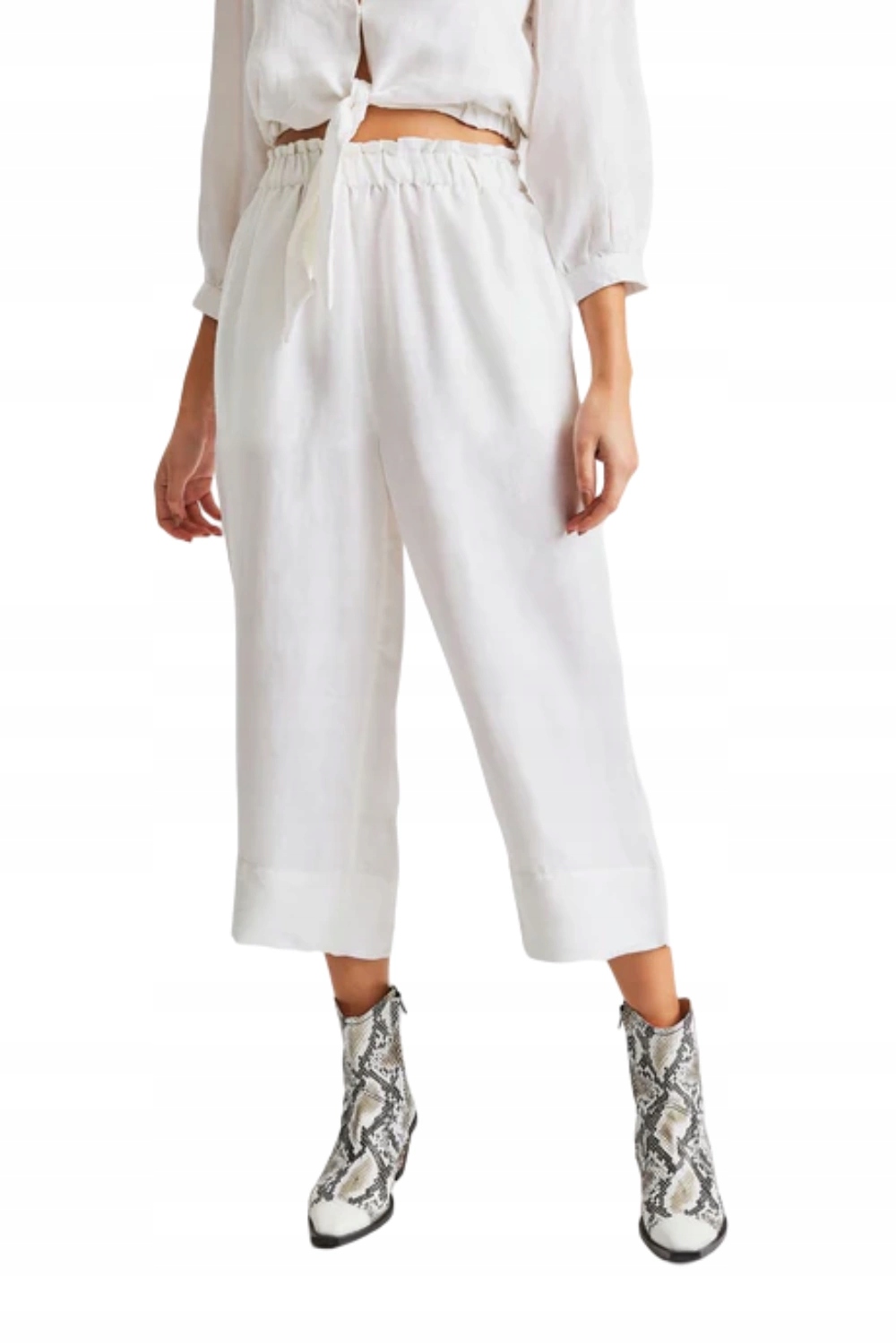 Dámské kalhoty Brixton rovné, volné, bílé, prodyšné, 7/8, vel. S