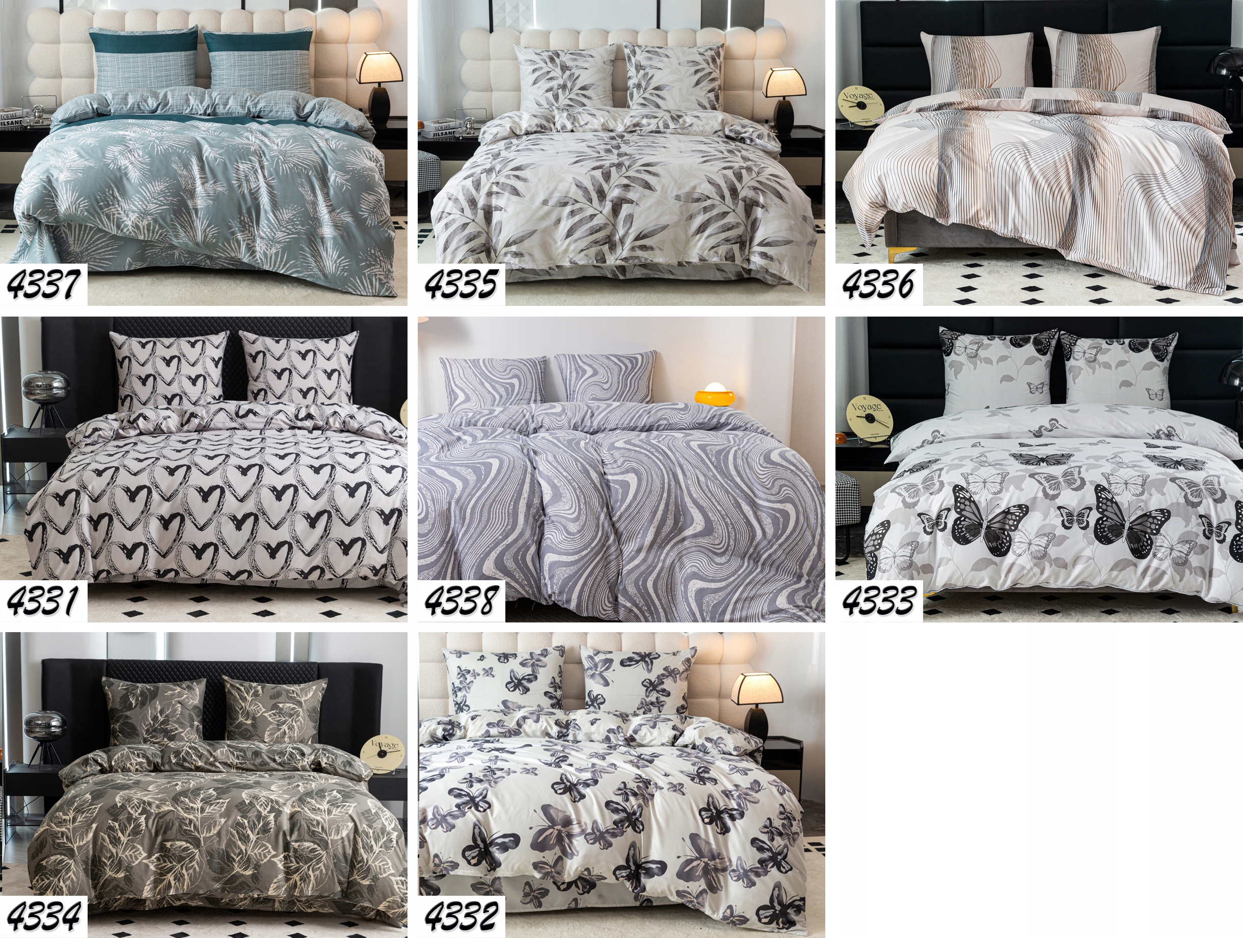 POŚCIEL KOMPLET SYPIALNIA 160x200 BAWEŁNA SATYNOWA 2X POSZEWSKI 70x80 WZORY Kod producenta 5902311449668