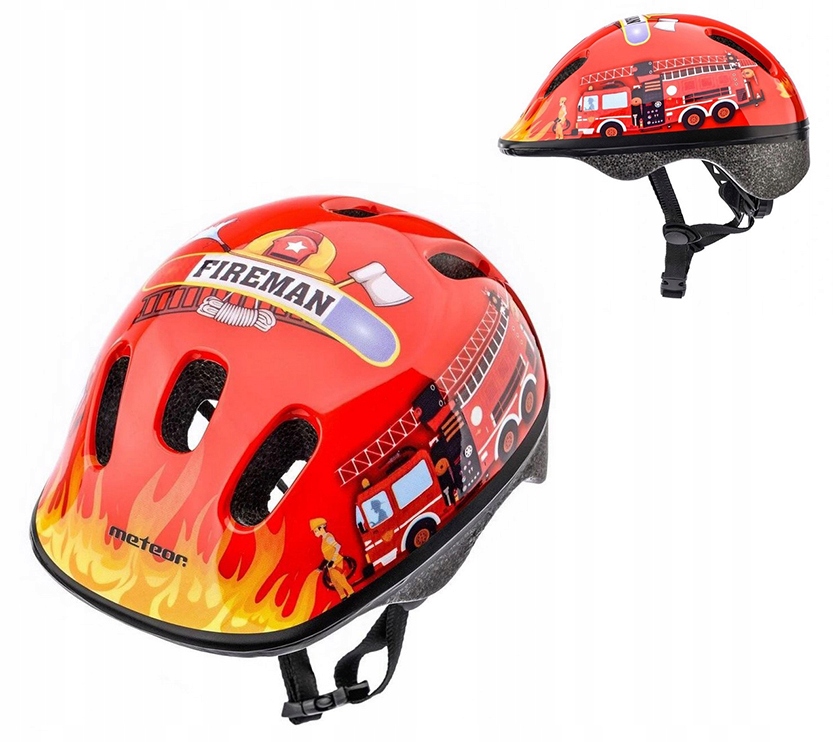 Kask rowerowy kask dziecięcy Meteor KS06 r.XS regulowany 44-48cm Firetrack