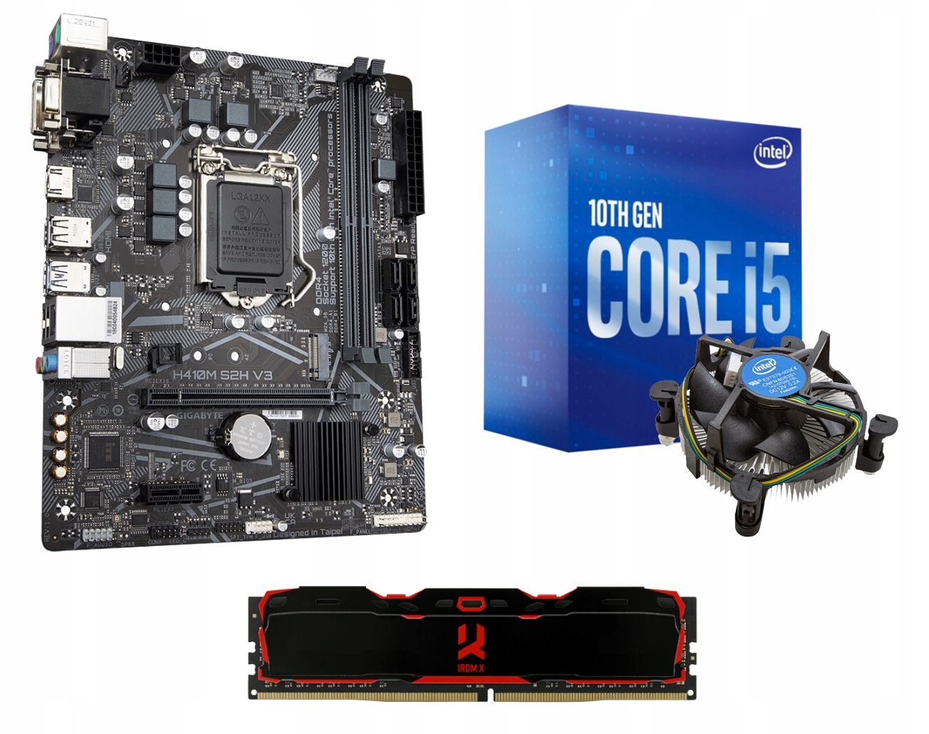 

Zestaw Intel i5-10400F H410M M.2 8GB 3200