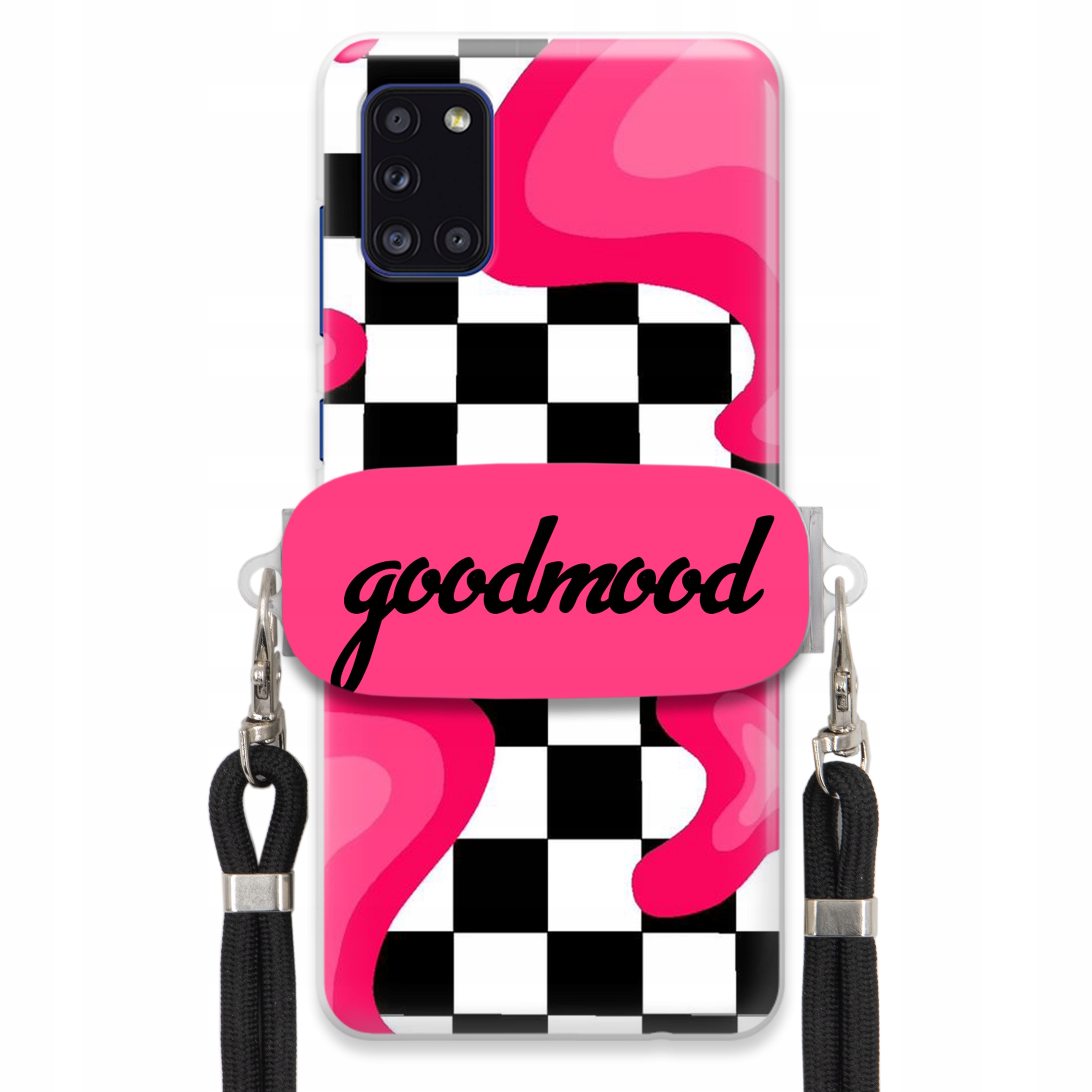 Pouzdro Pro Samsung A31 Sada Case Držák Na Vodítko Černá Pro Teenagery Splash