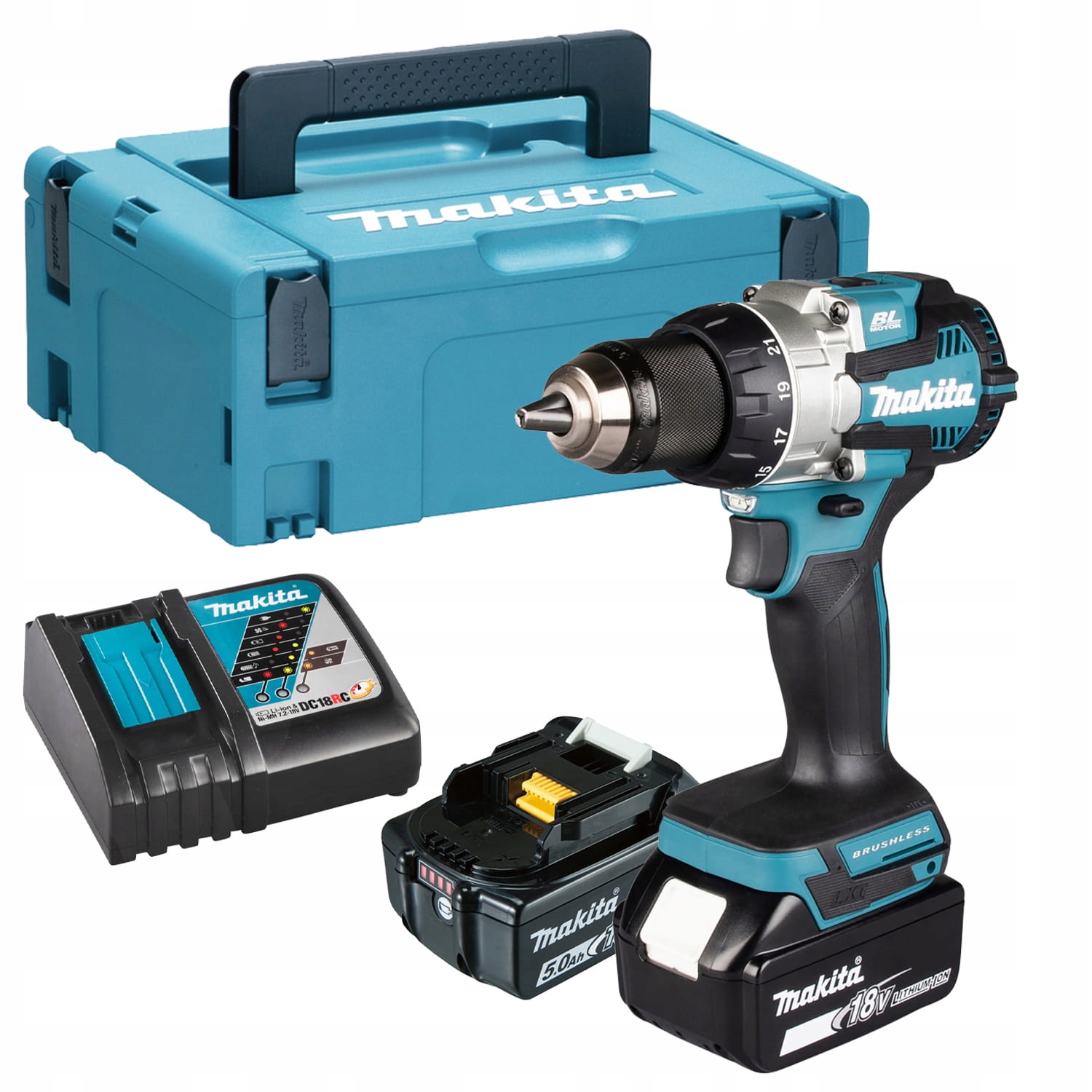 Makita DDF489RTJ Aku Vrtačka 2x5,0Ah 18V