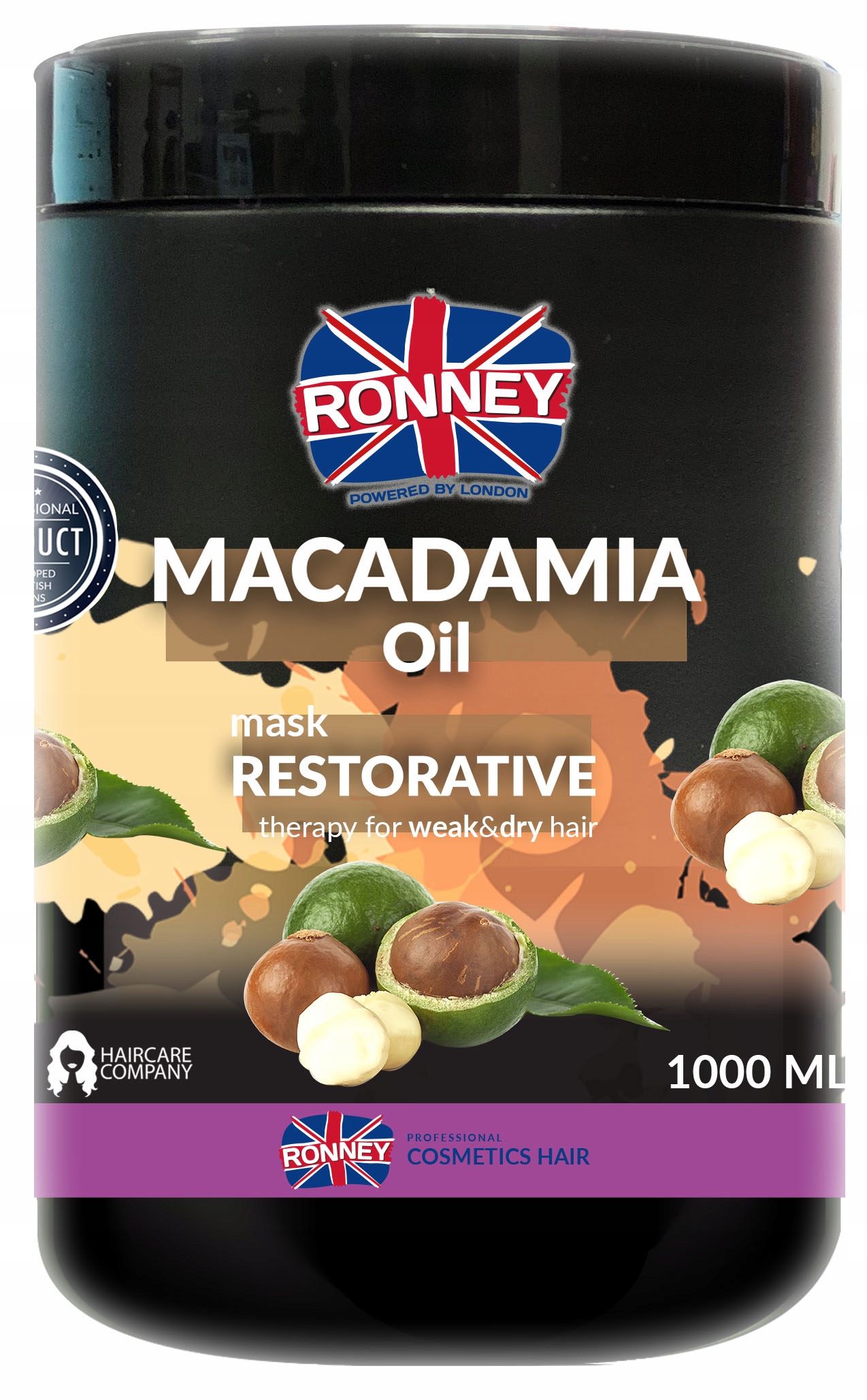 RONNEY MASKA MACADAMIA WZMACNIAJĄCA BEZ SLS 1L