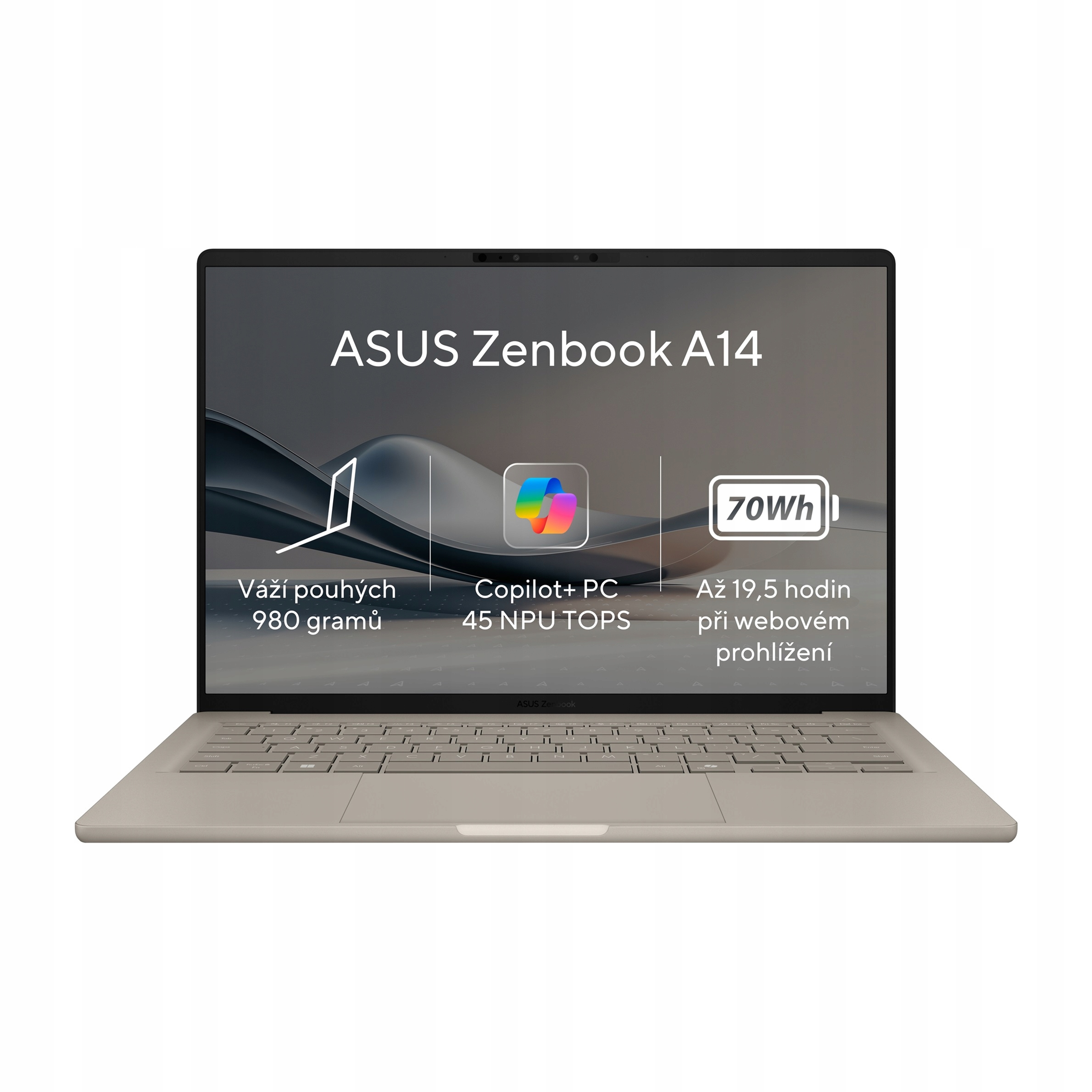 Laptop Asus Zenbook 14 (UX3407QA-OLED305W) 14" Qualcomm Snapdragon, 32