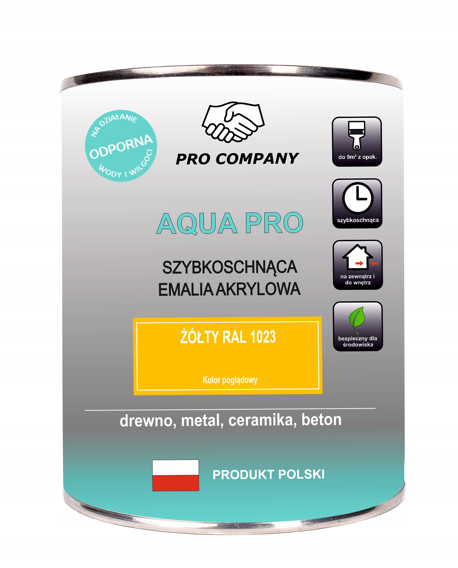 

Aqua Pro Emalia Szybkoschnąca 0,8L Żółty 1023