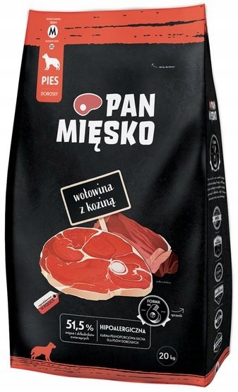 Levně Pan Mięsko Krmivo pro psy – hovězí a kozí křupky M 20 kg