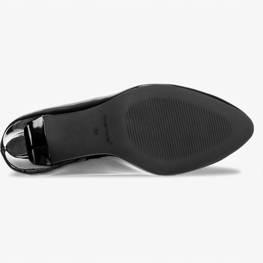 CZÓŁENKA DAMSKIE LAKIEROWANE WKŁADKA SKÓRA SŁUPEK Rozmiar 38