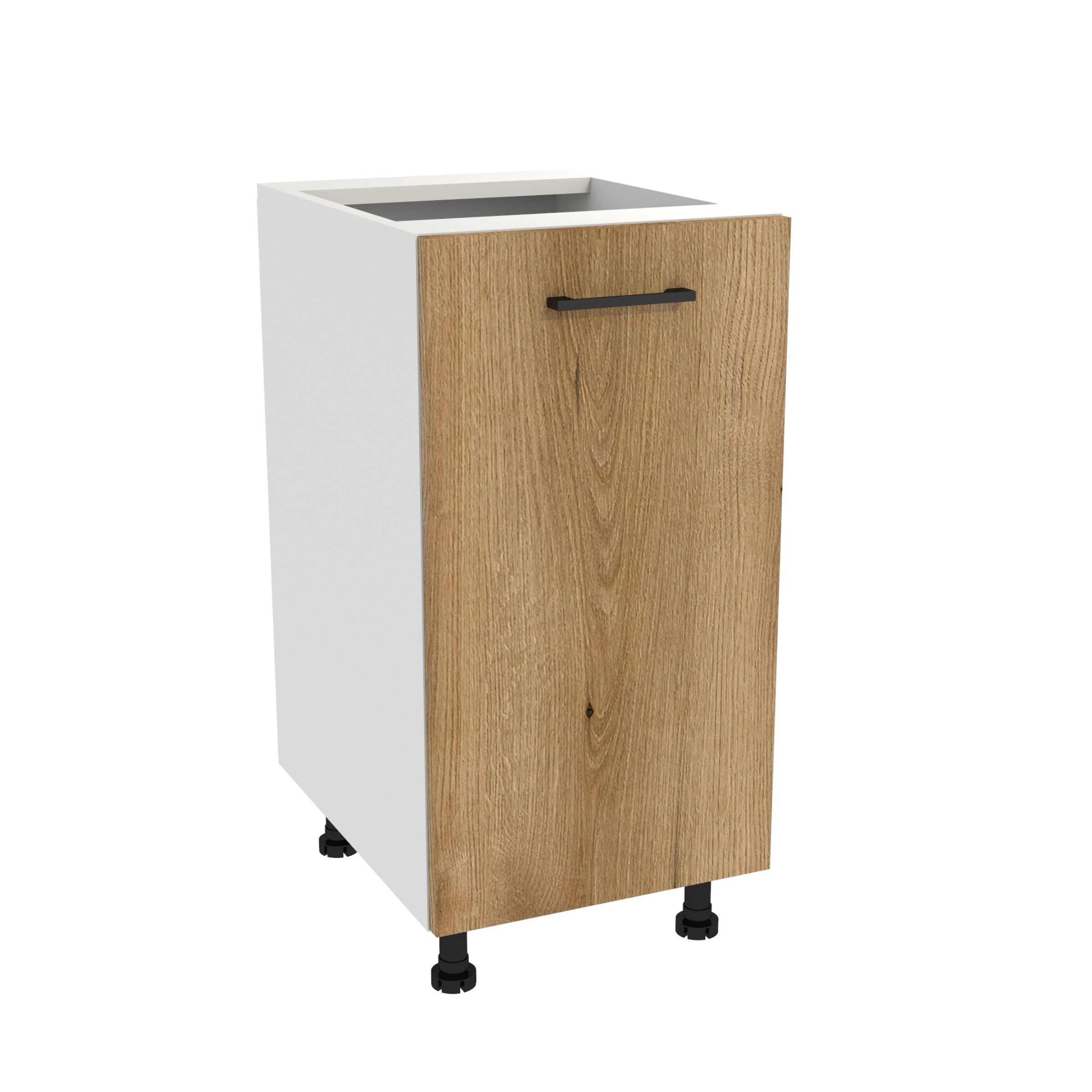 Dolní kuchyňská skříňka 40 Capri korpus Bílý přední dub Evoke