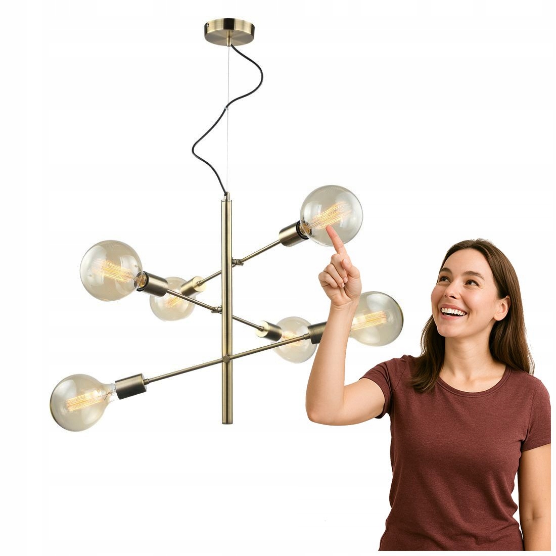 Závěsná lampa Madalyn MDM3582/6 Ab Italux