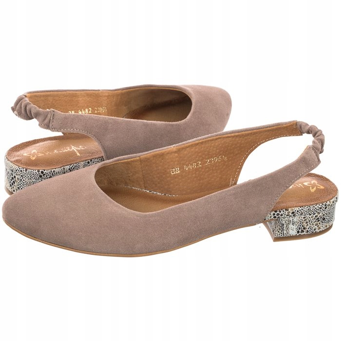 Dámské letní boty Baleríny Maciejka Béžové Semiš 04482-04/00-5