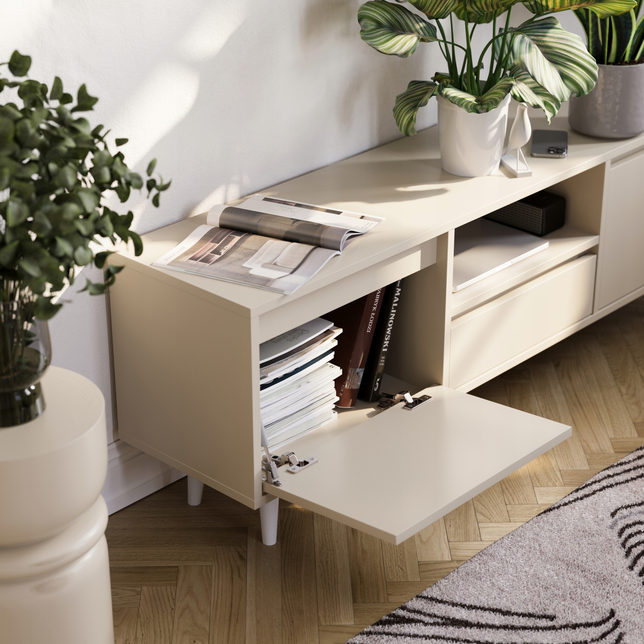 SZAFKA RTV LOFT INDUSTRIALNA FTV4 175CM FENRIS Marka Górna Półka