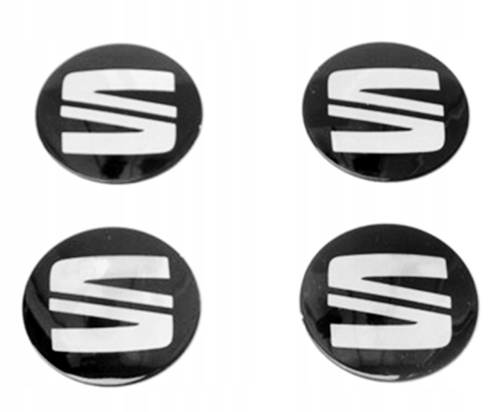 SEAT EMBLEMATY NAKLEJKI LOGO KOŁPAKI FELGI 70 mm