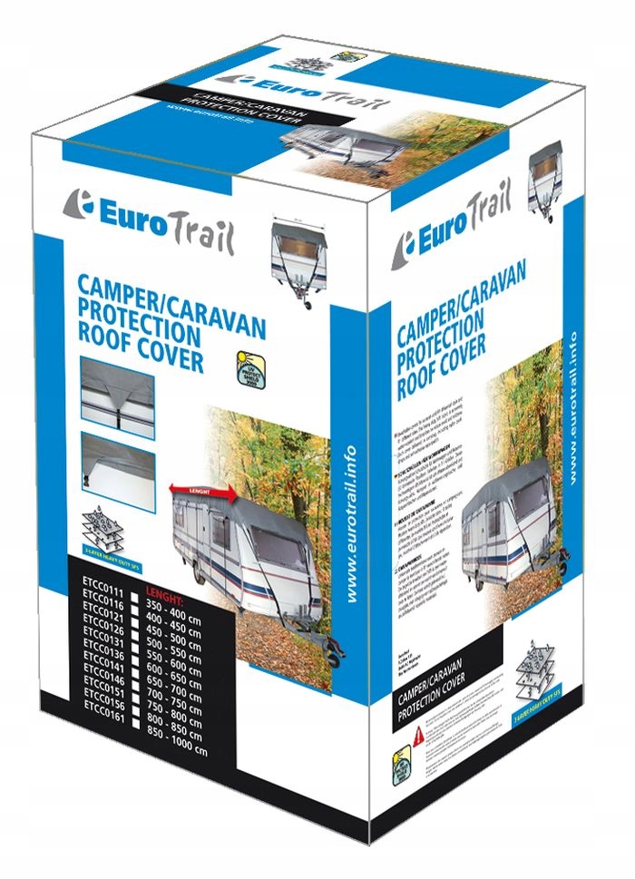 Pokrowiec na przyczepę kempingową 5.5-6m EUROTRAIL Marka EuroTrail