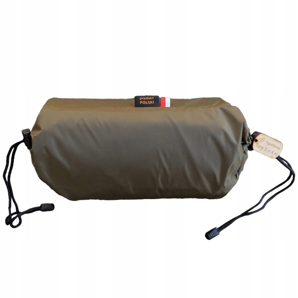 Plachta bivakovací turistická plachta TigerWood Tarp T2 3 x 3 m Khaki