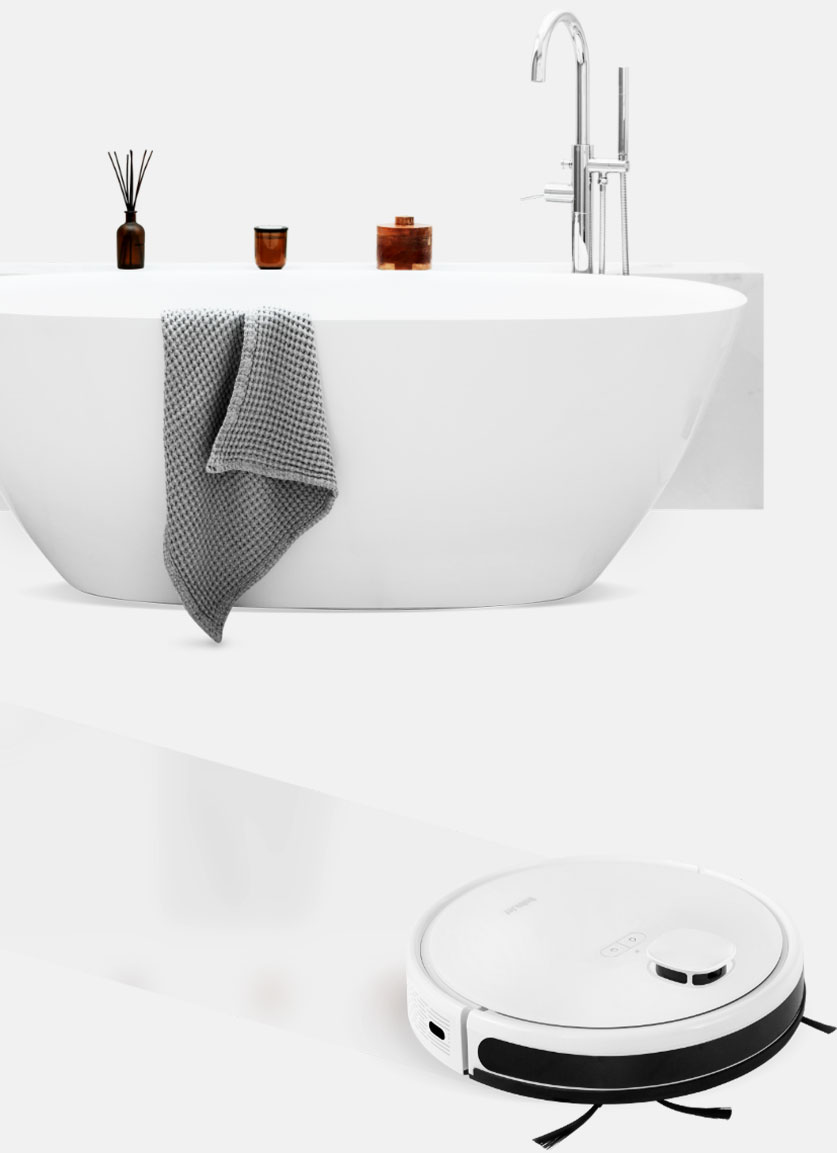 12w1 Robot sprzątający Odkurzacz Automatyczny mopujący + STACJA RoboJet Kolor dominujący biały