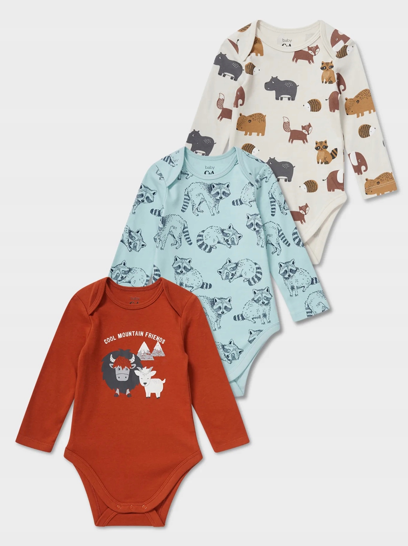 

C&a Body Bio Długi Rękaw 3szt 0-1m 56cm Szop