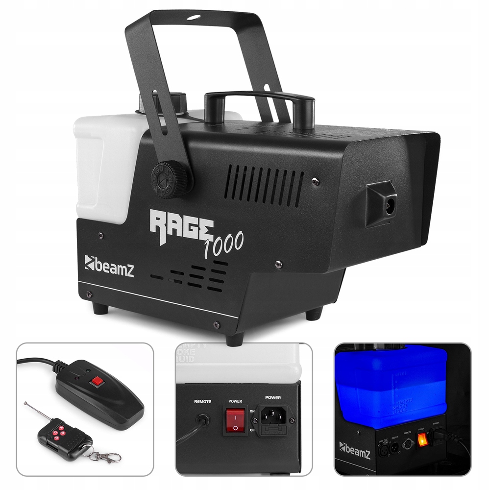 

Mocna wytwornica dymu Dymiarka 1000W BeamZ Rage