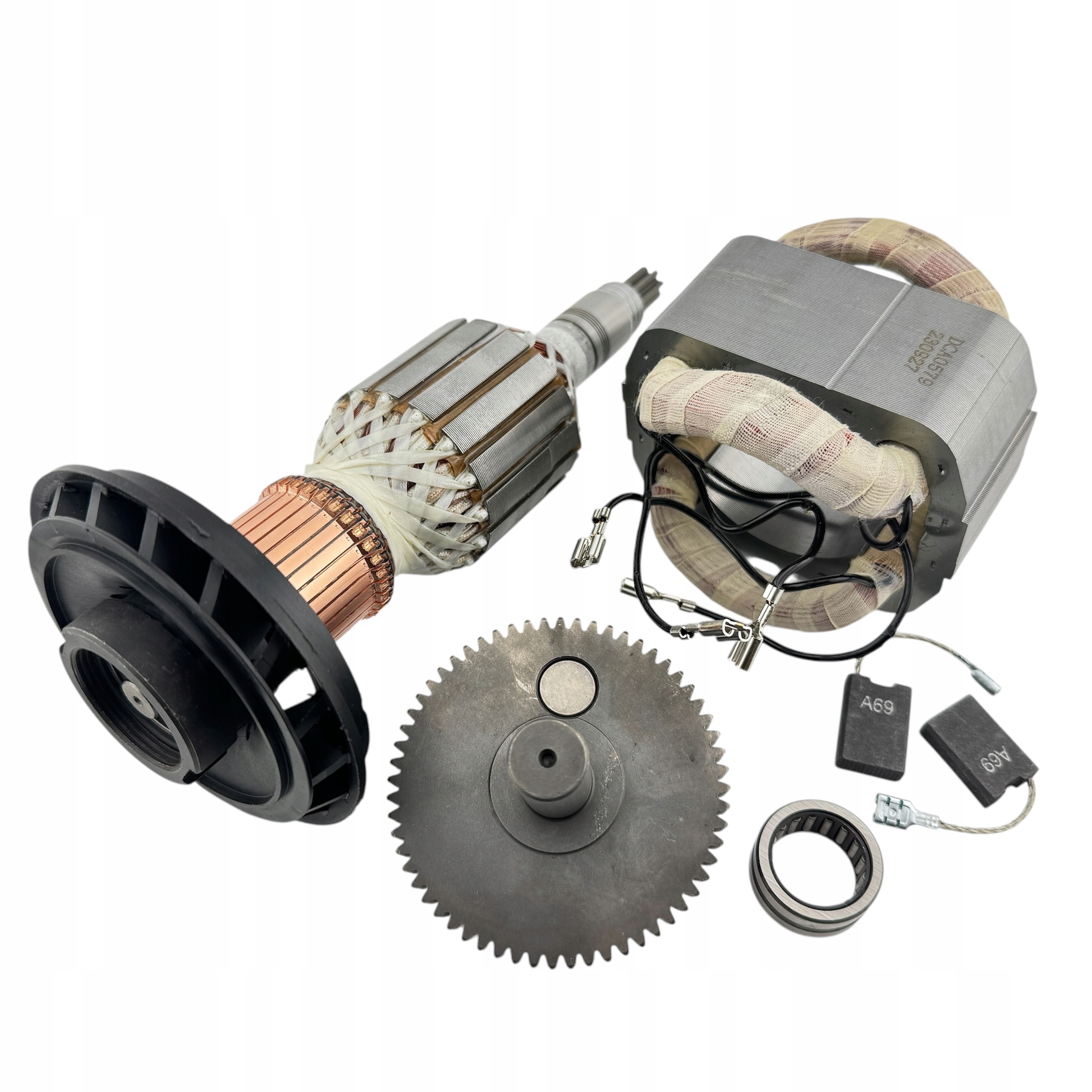 Rotor Bosch GSH11E Gsh 11 E uhlíkové kartáče ložiska stojan ozubené pouzdro