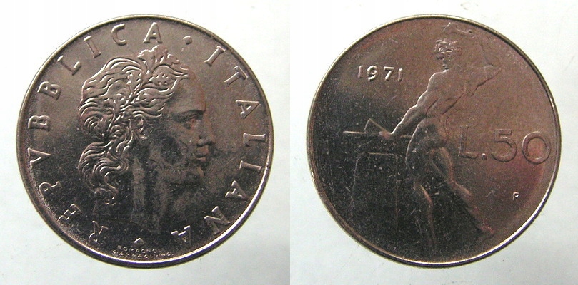 3582. WŁOCHY 50 LIRÓW, RÓŻNE ROCZNIKI