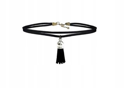 

Czarny Naszyjnik Choker Rzemyk