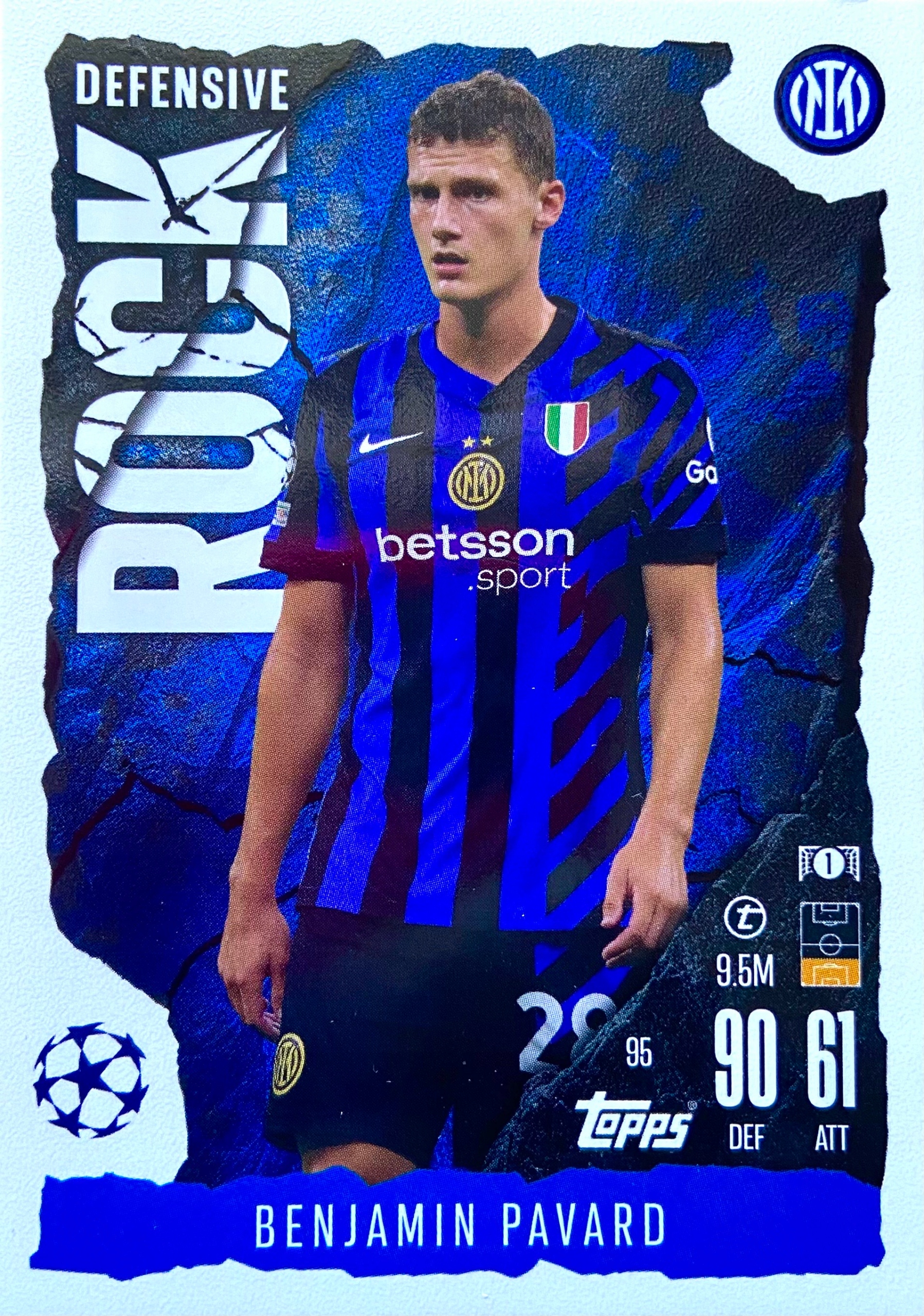 Match Attax Extra 2024/25 2025 Defensive Rock 95 Benjamin Pavard Fc Inter