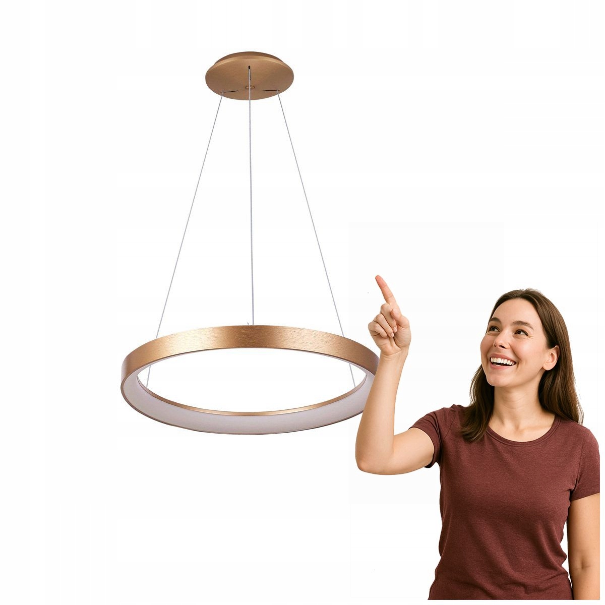 Led lampa Vico 38W zlatá moderná do obývačky Italux