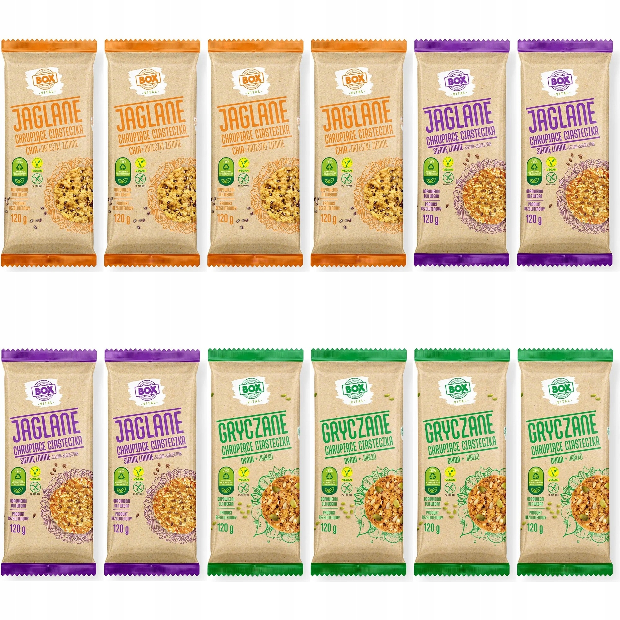 Zestaw chrupiących ciasteczek Zpc Box MIX 3 smaków 12 szt.