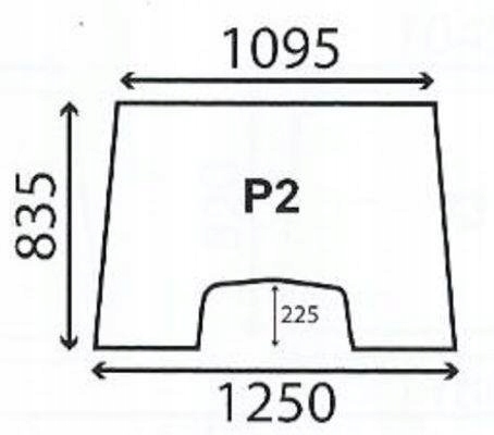 sklo Massey Ferguson 300 kabina Sankey přední