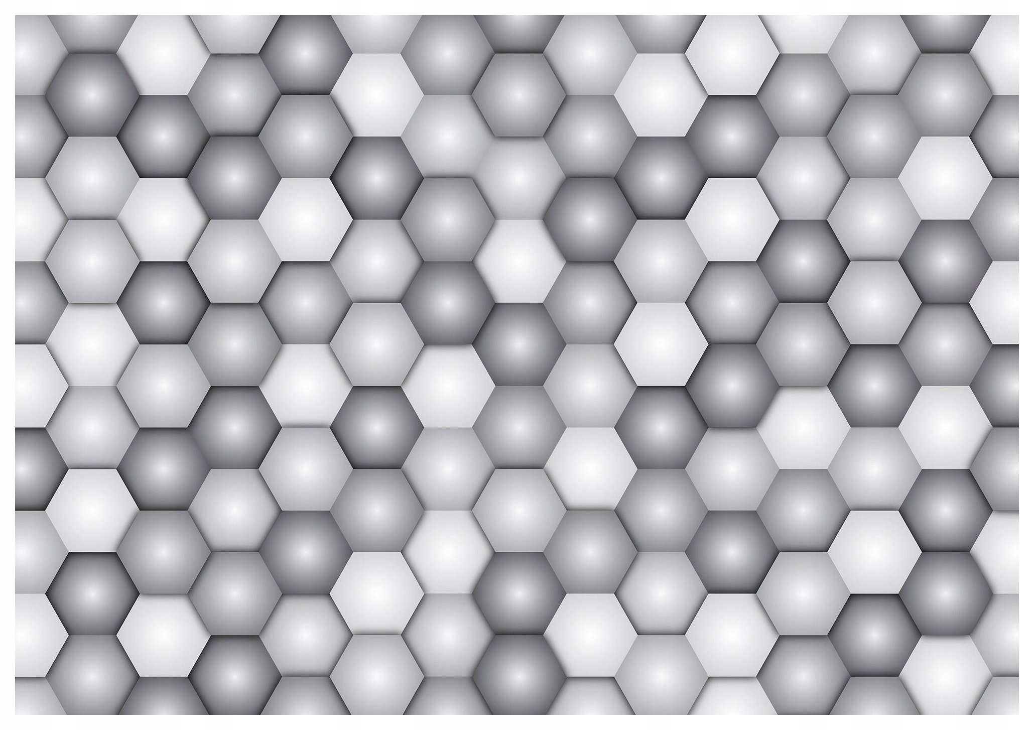 Tapeta Geometrické šedé šesťuholníky biela 368x254 moderný dizajn lepidlo
