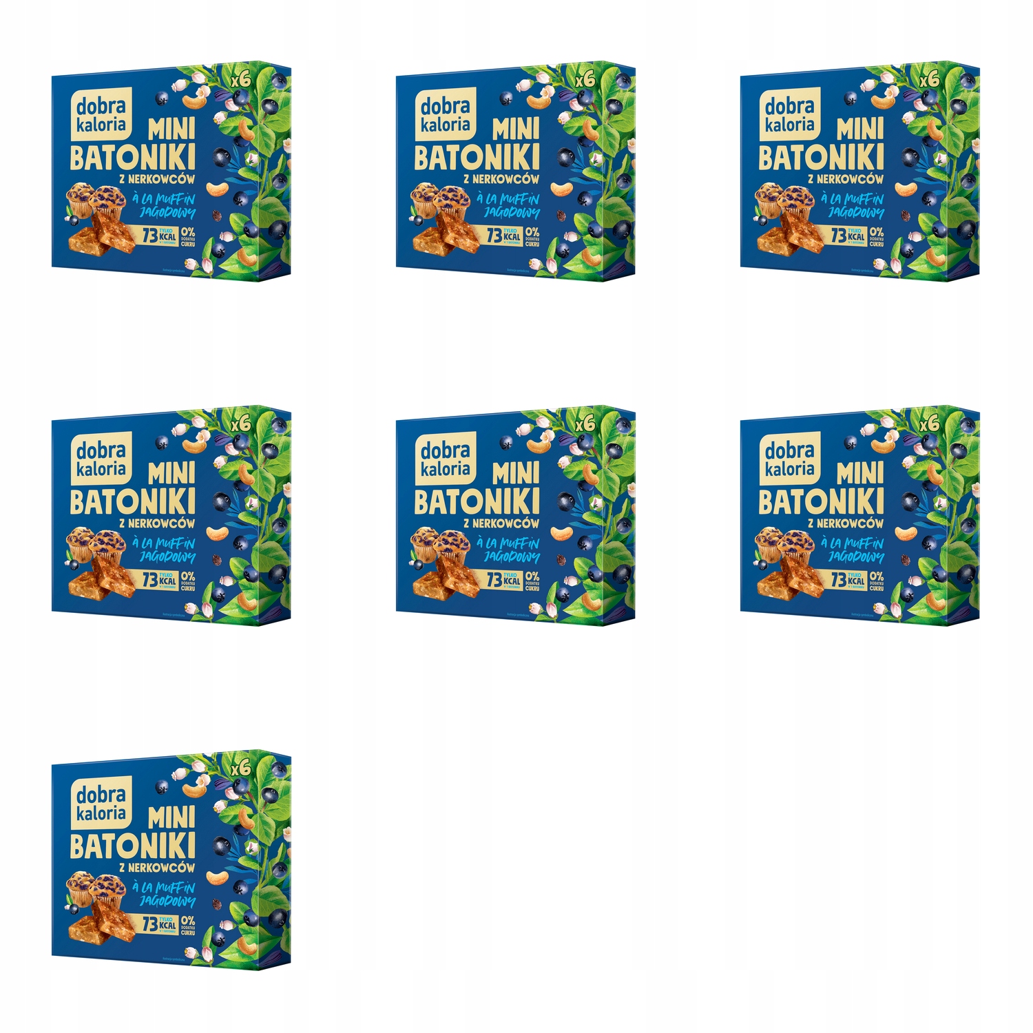 Levně 7 x 102 g Dobra Kaloria mini muffinové tyčinky borůvkové