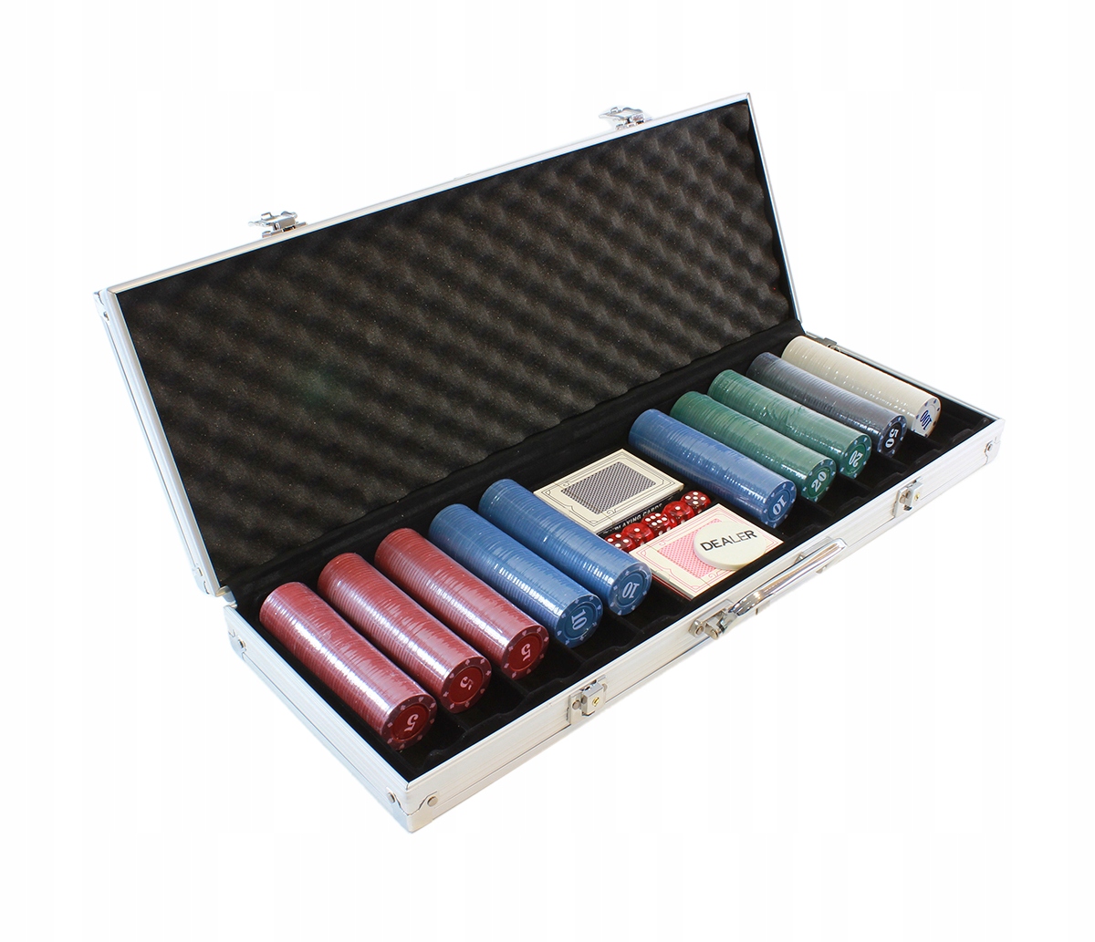 Poker Zestaw do Pokera 500 Żetonów Karty Walizka