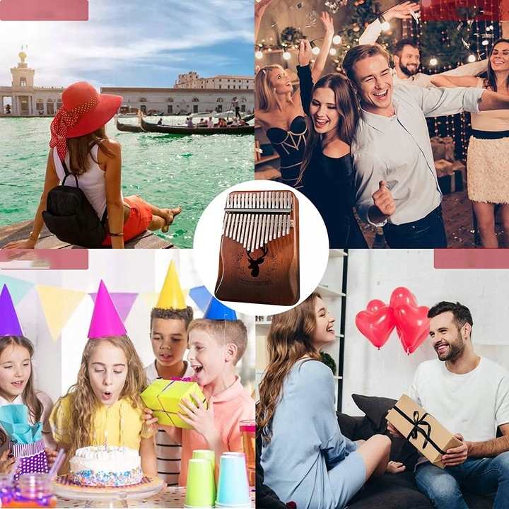 KALIMBA PRZENOŚNE AFRYKAŃSKI PIANINO ZANZA MBIRA Marka bez marki