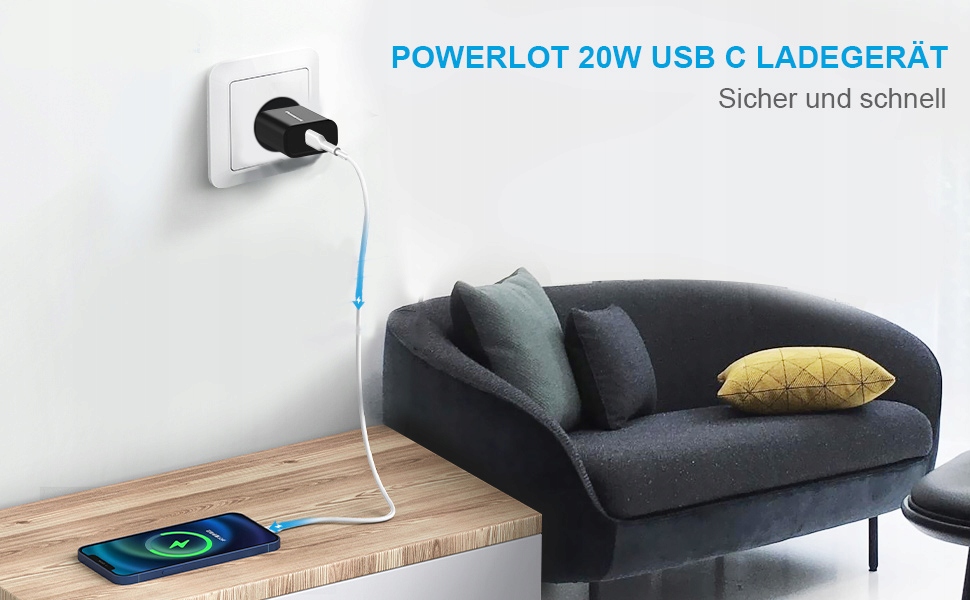 PowerLOT Ładowarka Sieciowa Uniwersalna 20W USB C — miniatura 9