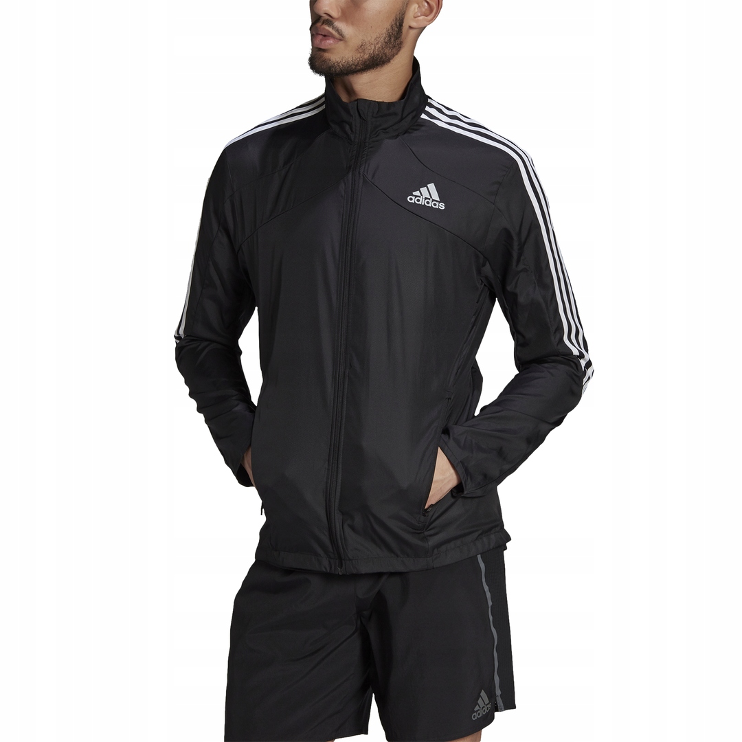 Pánská větrovka proti dešti černá Adidas Marathon GM1410 vel. S