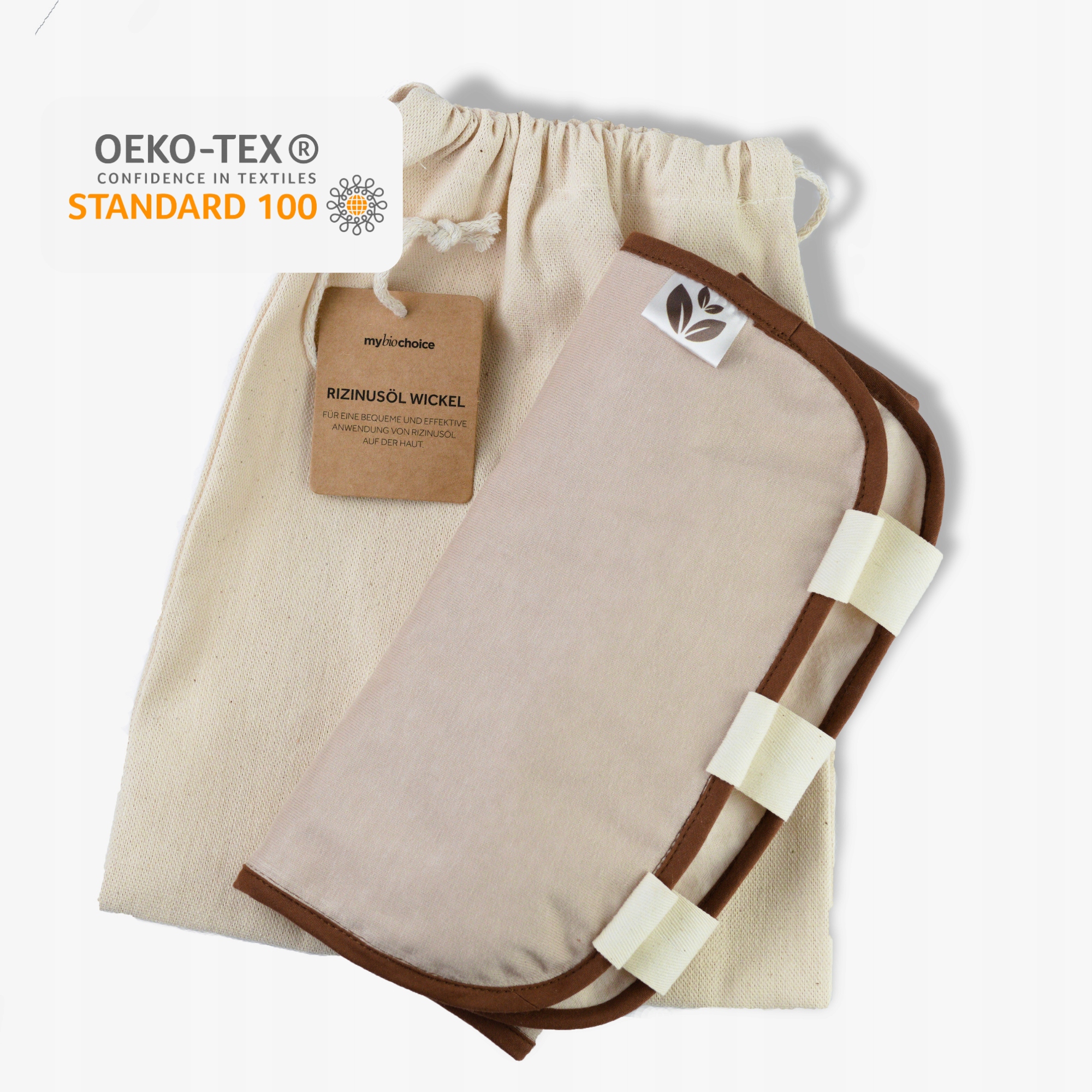 mybiochoice Opaska Okład z Bawełny Do Olejku Rycynowego Castor Oil Pack