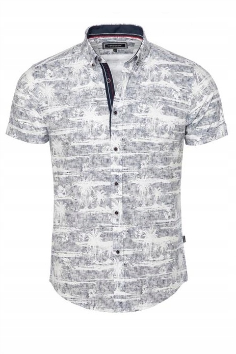 ELEGANCKA MĘSKA KOSZULA PALMY CARISMA - XXL