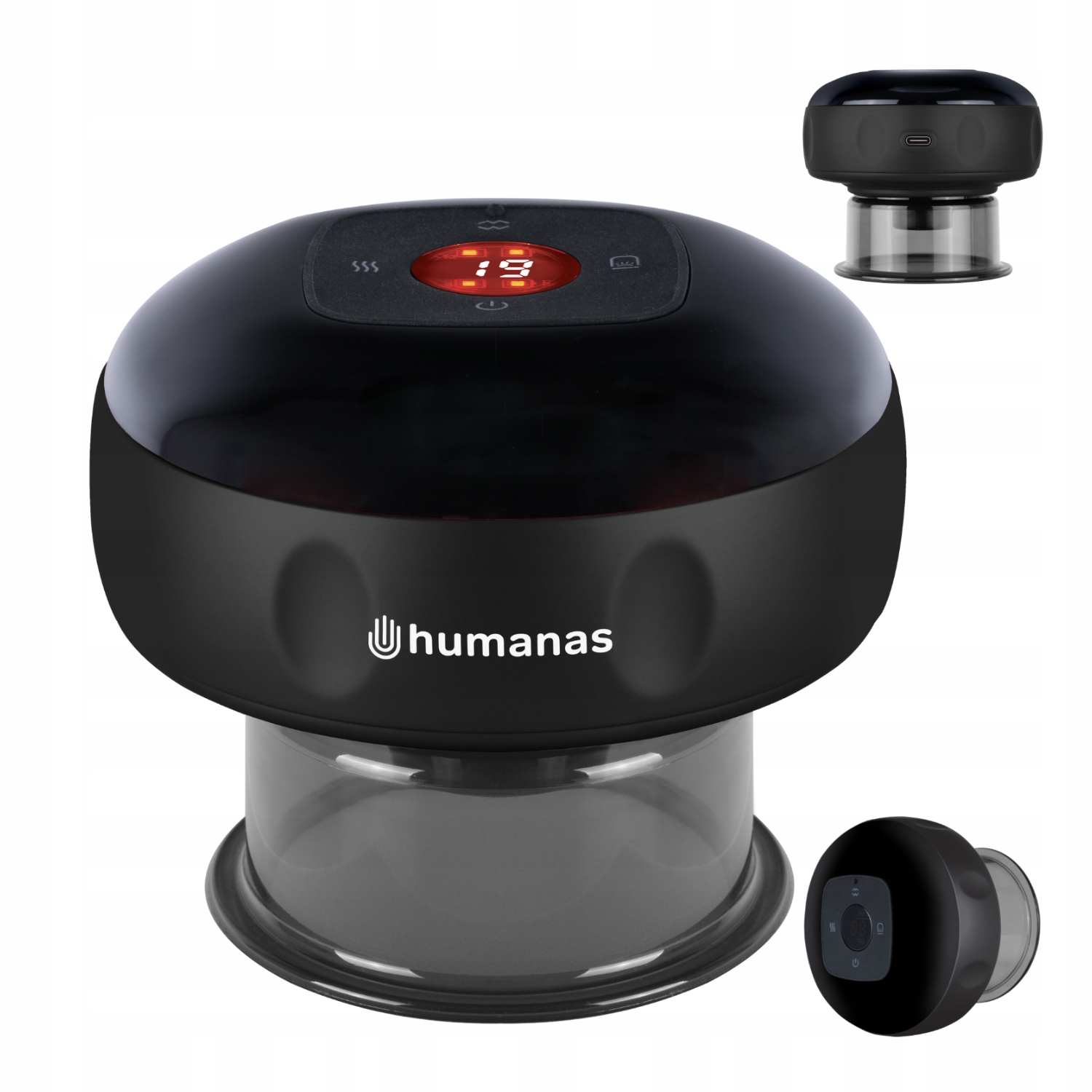 Bańka chińska do masażu Masażer na Cellulit elektroniczna Humanas BB01 Plus