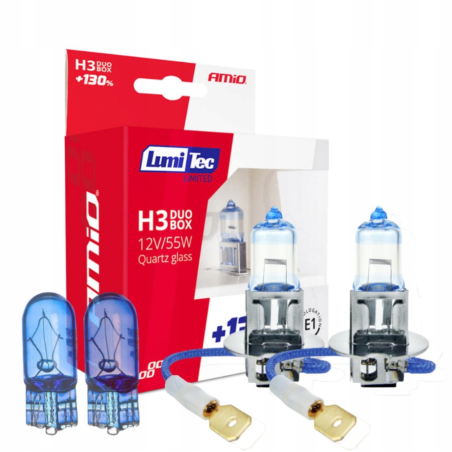 

Białe żarówki H3 Homologacja +130% 4300K W5W