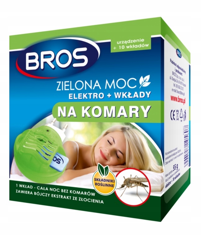 

Bros Zielona Moc Elektro Na Komary + 10 Wkładów