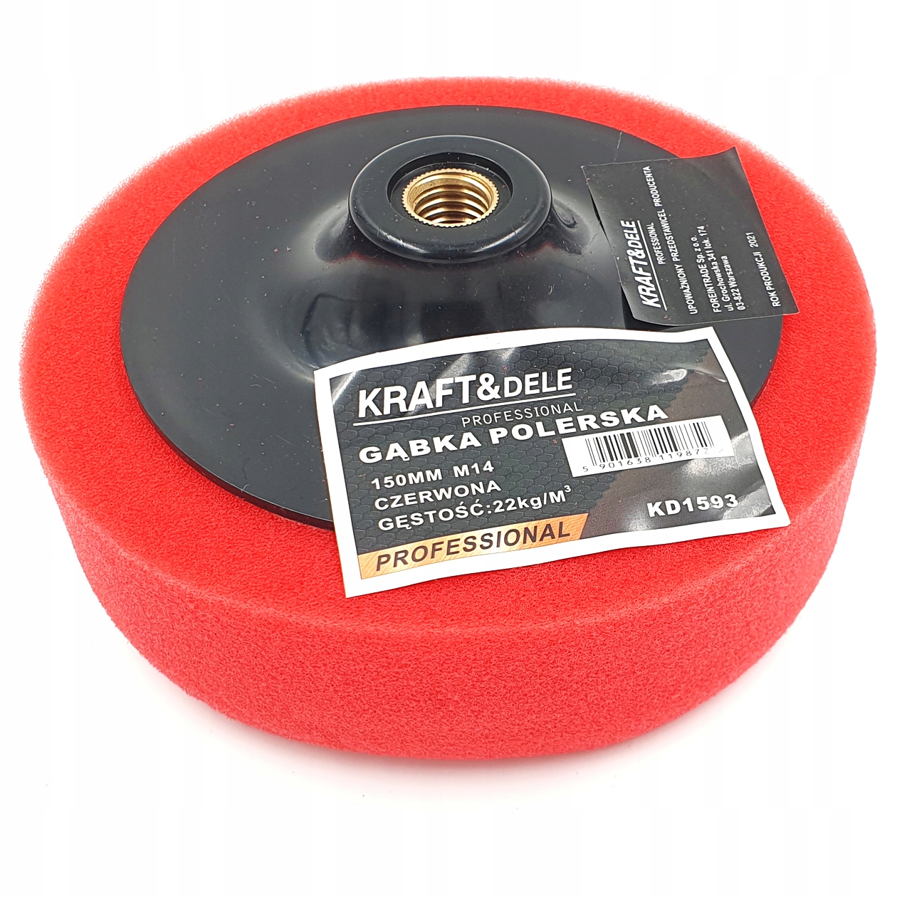 

Gąbka Polerska Polerowania Miękka Czerwona 150MM