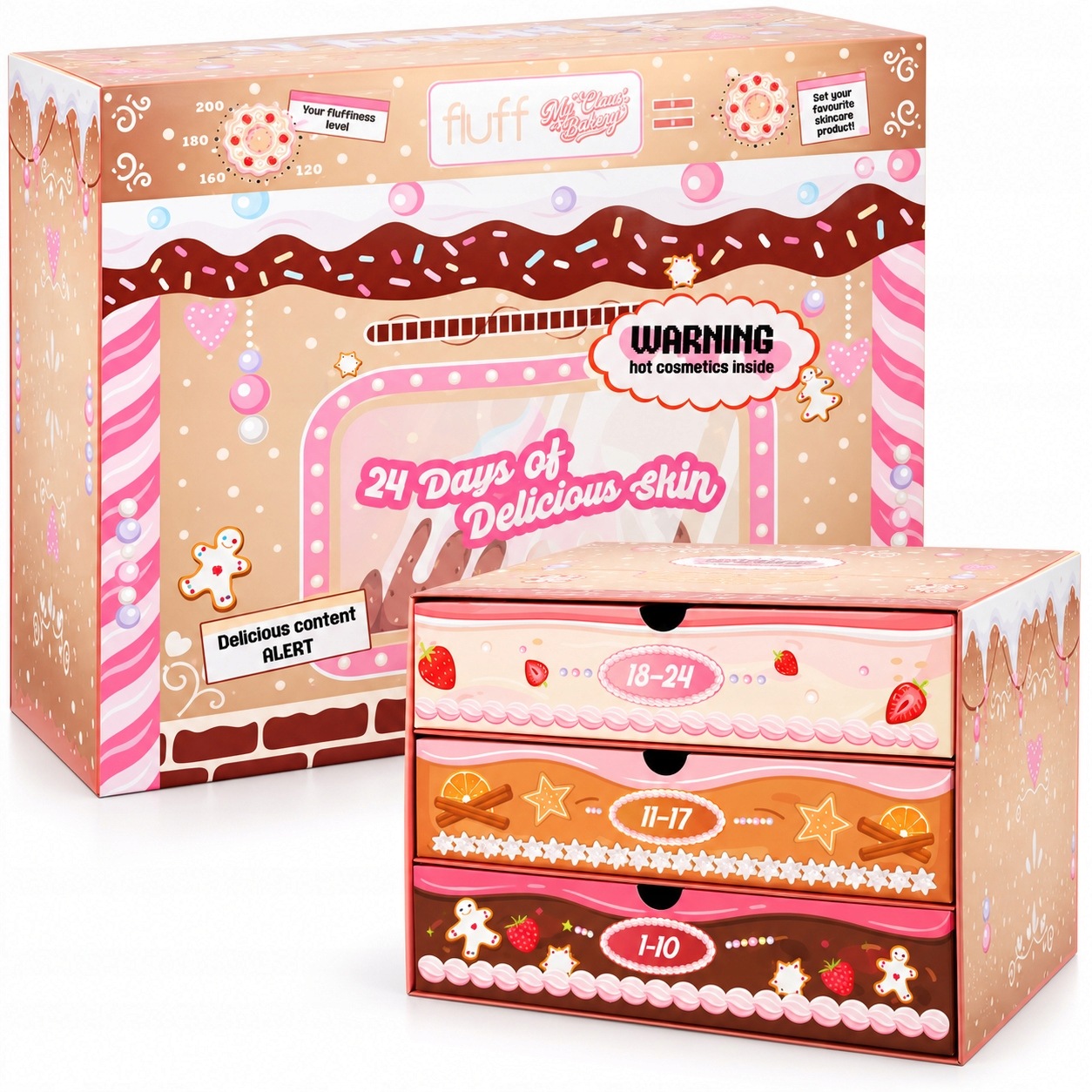 Kalendarz adwentowy Fluff Ms Claus’ Bakery 24 Days of Delicious Skin-set
