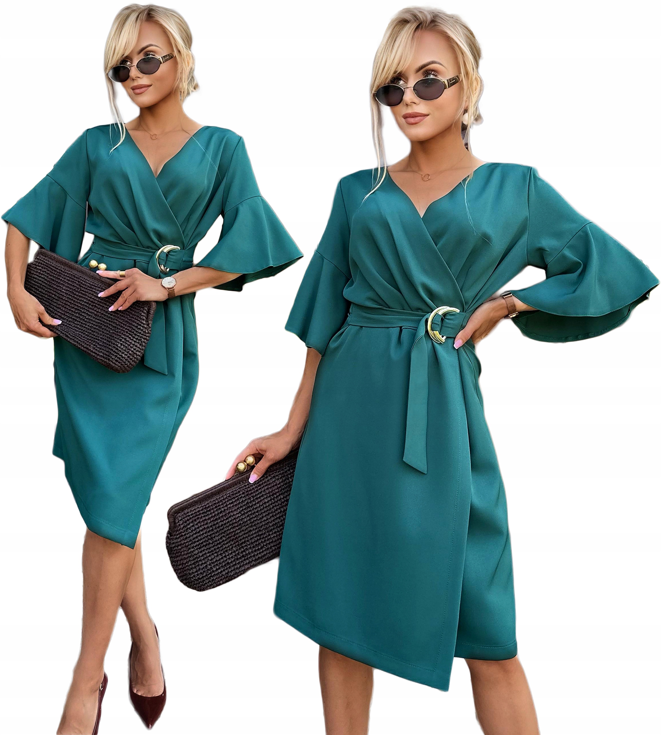 Elegantní společenské Šaty s obálkou, Výrobek Polský , svatební hostina 50 Emili