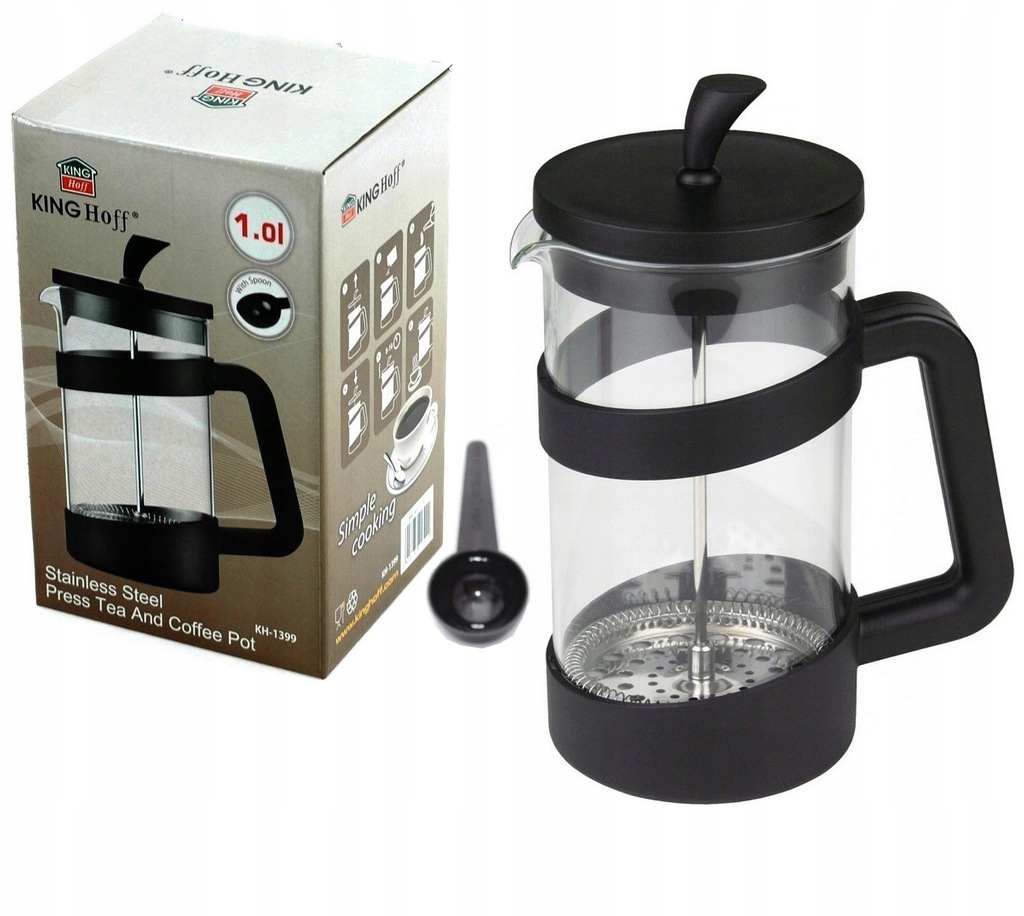 

Zaparzacz Tłokowy Kawy Herbaty Ziół Dzbanek 1000ml