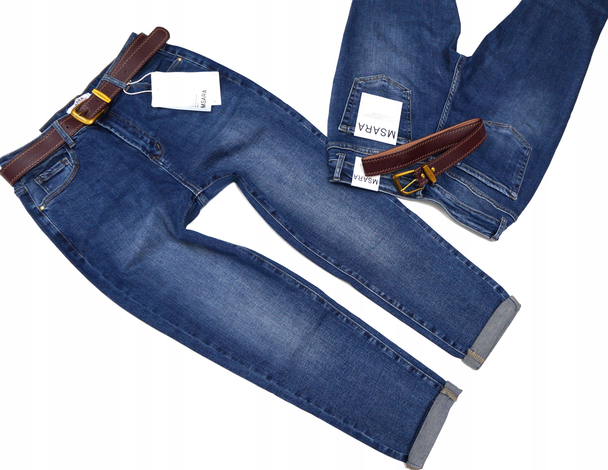 M.sara Vintage Modne Spodnie Jeansowe Mom Fit Luźniejsze Nogawki 44/XXL