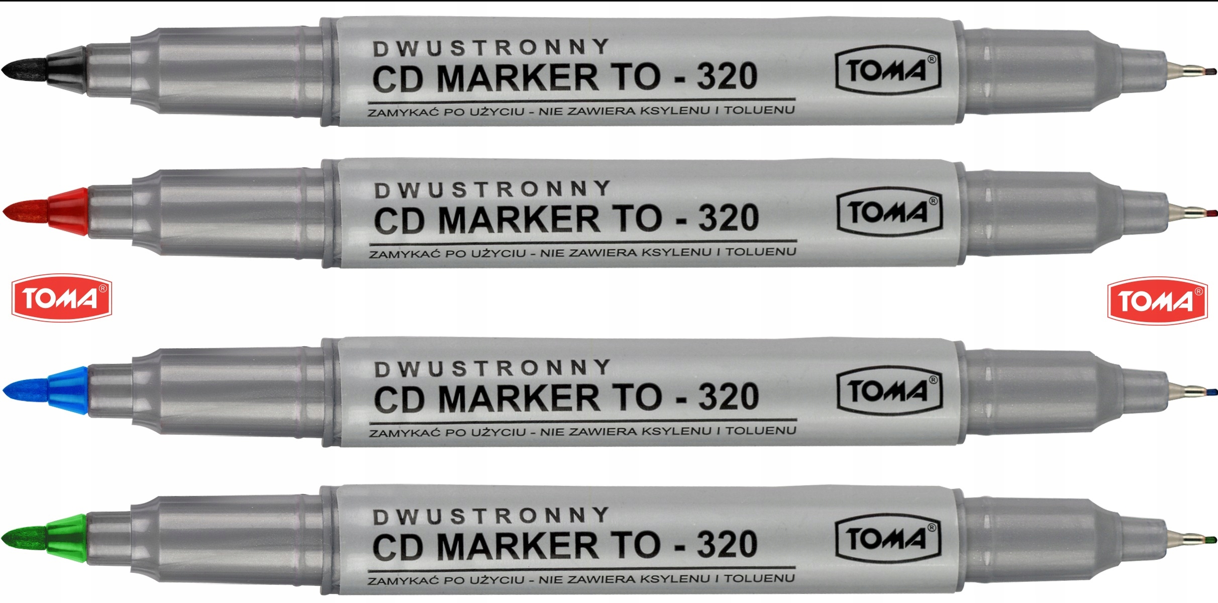 Marker do płyt CD DVD TOMA dwustronny CZARNY Marka Toma