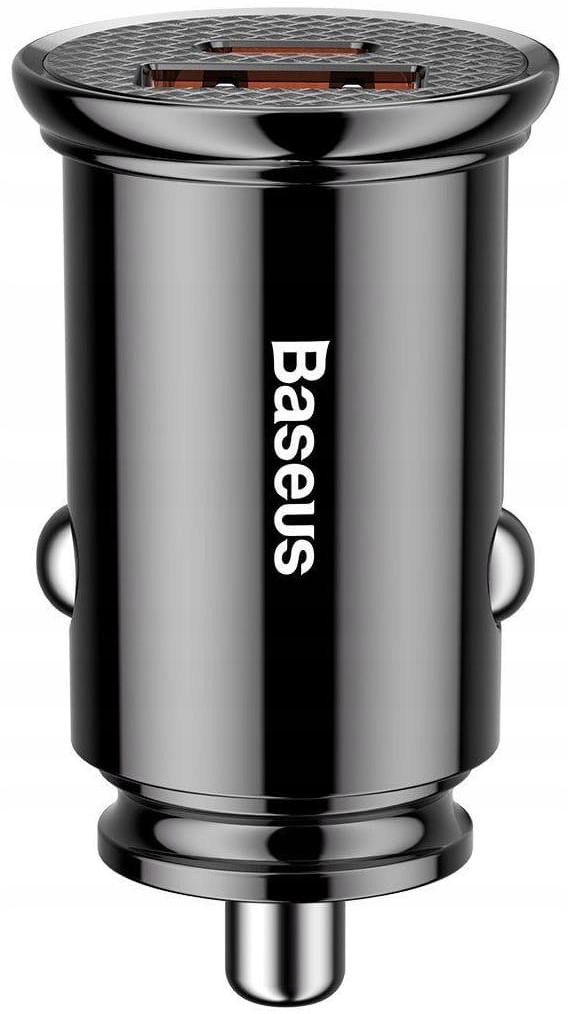 Ładowarka samochodowa Baseus Circular 30W 5A Usb-c, Usb-a, czarna