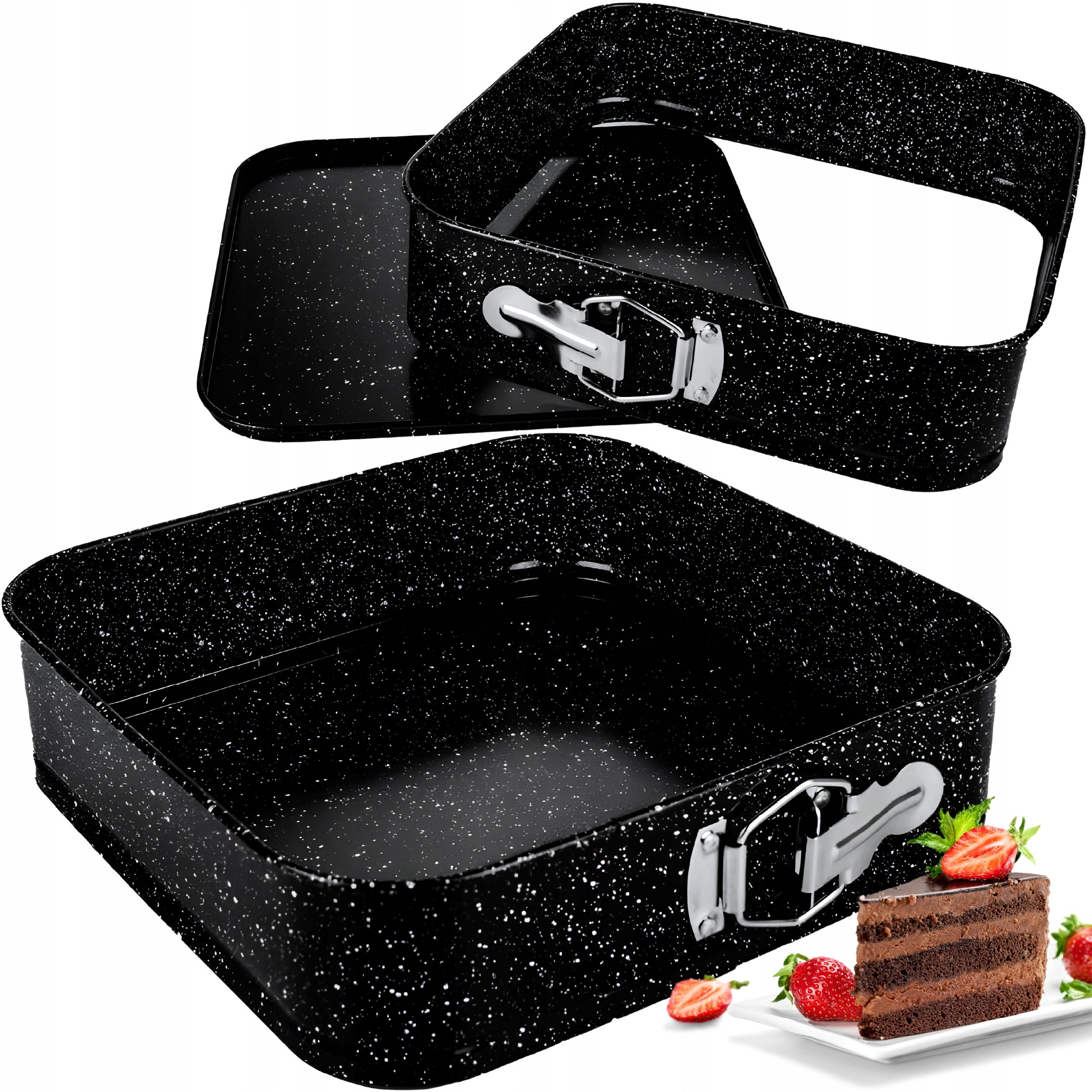 TORTOWNICA BLACHA do PIECZENIA KWADRATOWA FORMA 24cm z WYJMOWANYM DNEM