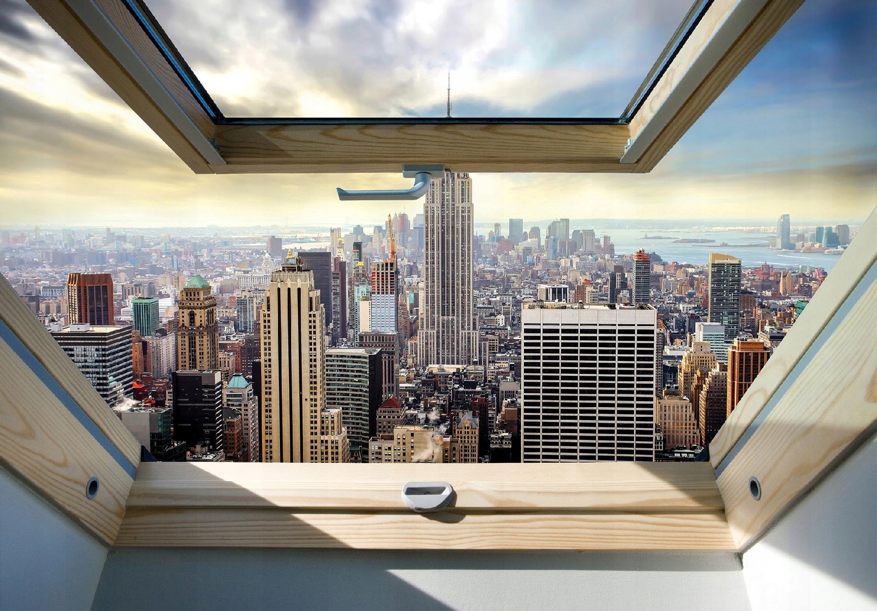 Fototapeta 3D Pohled Z Okna město New york 208x146