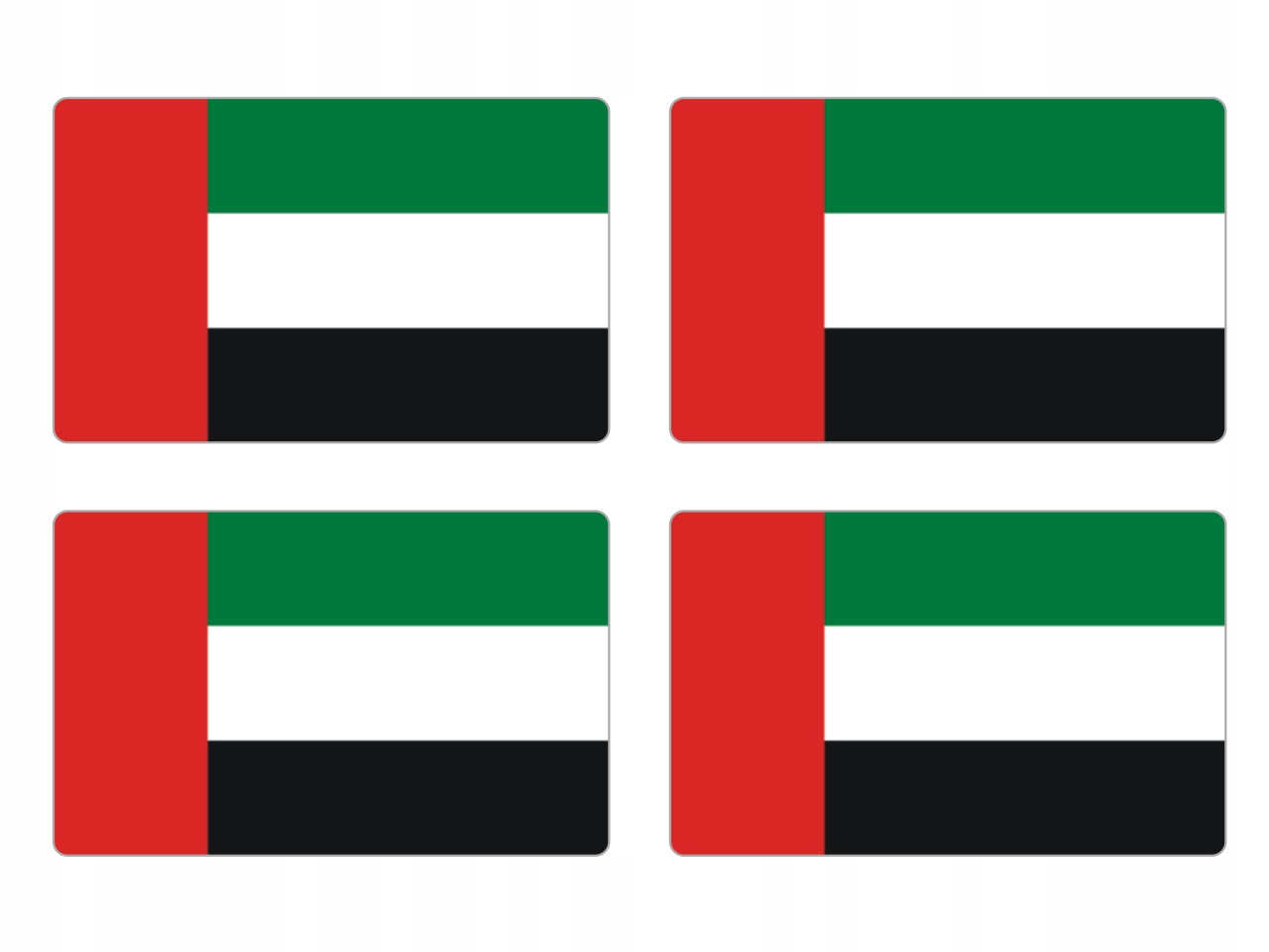 

Naklejki Flaga Zjednoczone Emiraty Arabskie 4szt